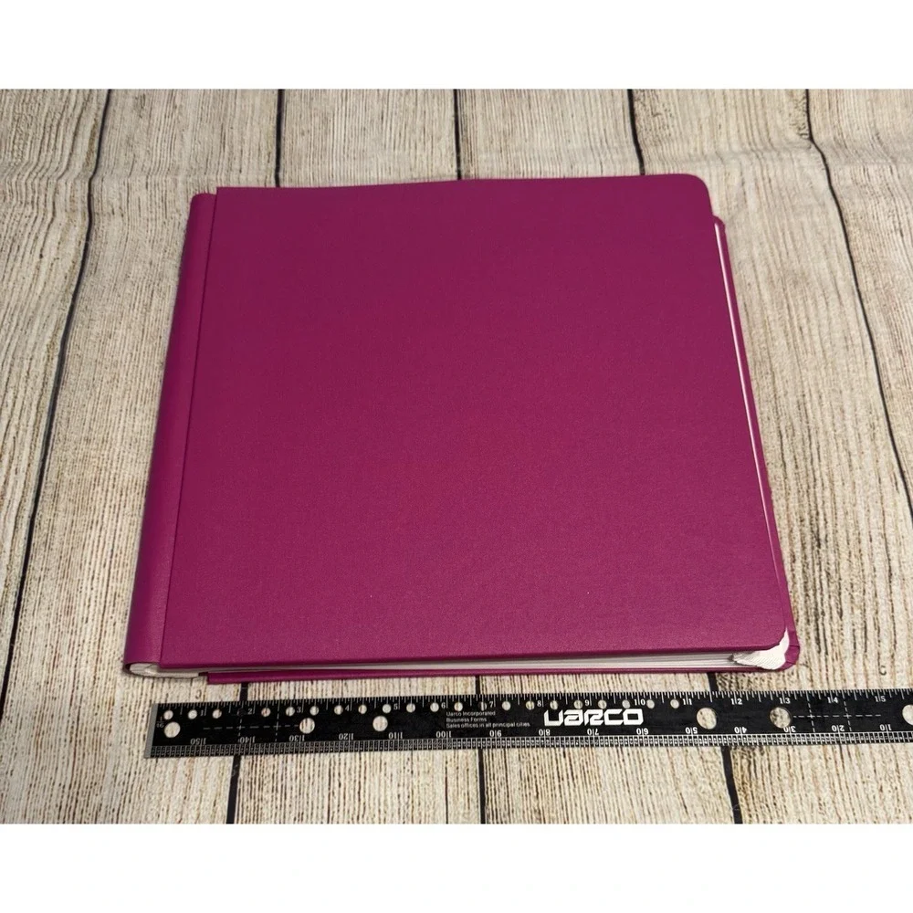 Creative Memories 12x12 Flex-Hinge Scrapbook Album Book Fuschia Pink & 30 pages